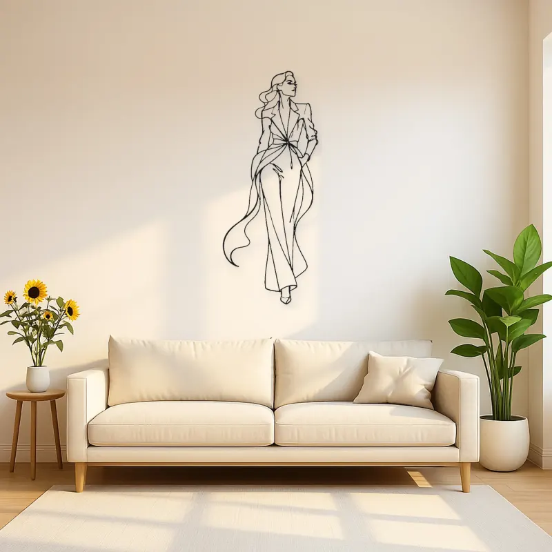 Runway Power Pose Metal Wall Art | Fashion Figure Wall Decor