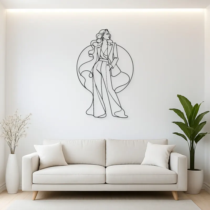 Studio Fashion Pose Metal Wall Art | Fashion Figure Wall Decor