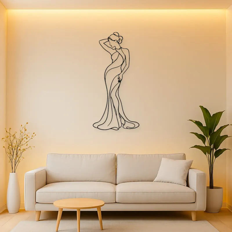 Sensual Fashion Muse Metal Wall Art | Fashion Figure Wall Decor
