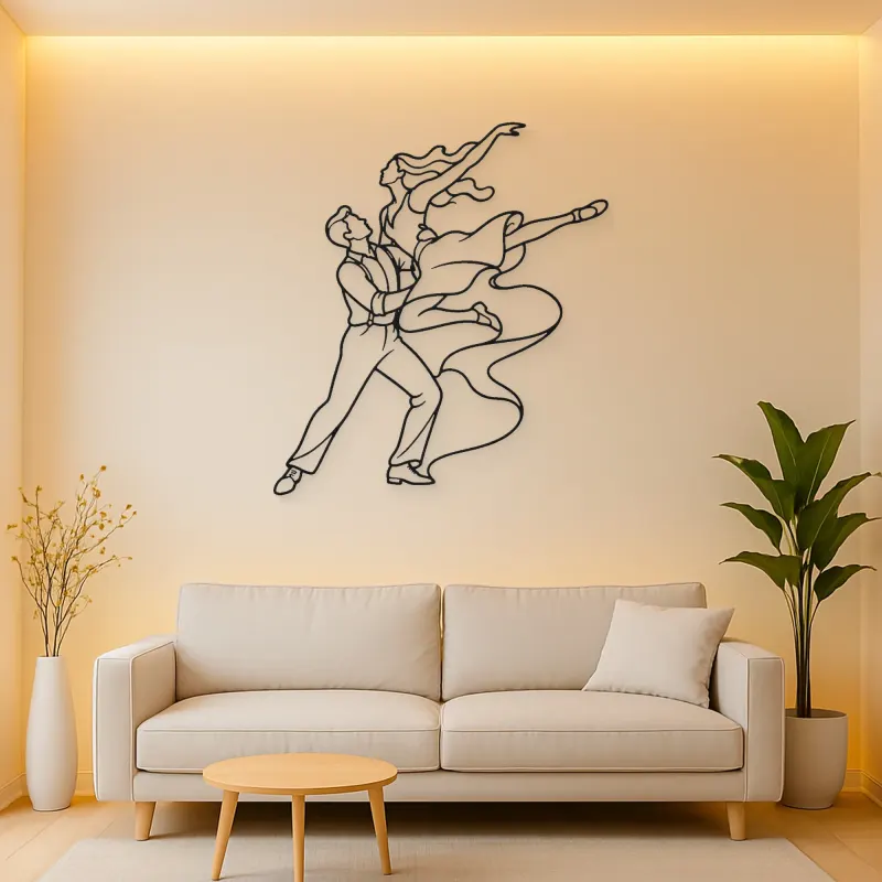 Swing Dance Lift Metal Wall Art | Couple Dance Wall Decor