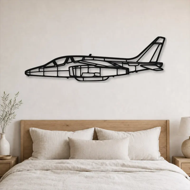 Silhouette de l'avion Alpha Jet en métal, Silhouette d'avion en métal, Décoration murale aviation, Décoration aviateur