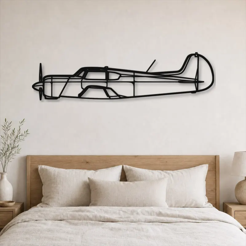 Silhouette en métal du Yak-18T, Décoration murale en métal, Décor aéronautique, Décorateur aviateur
