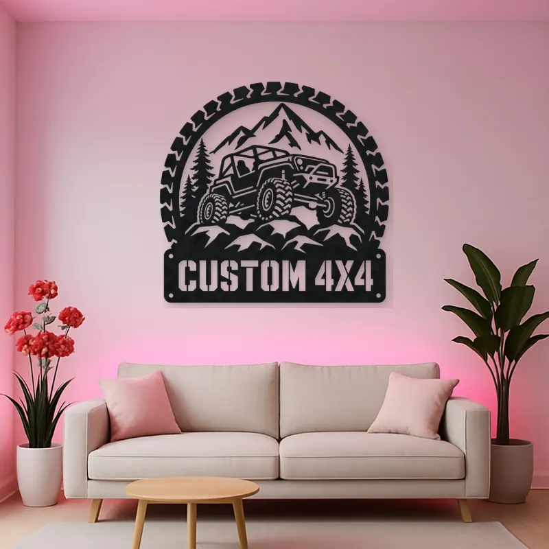 Personalized 4x4 Rock Crawler Metal Wall Art