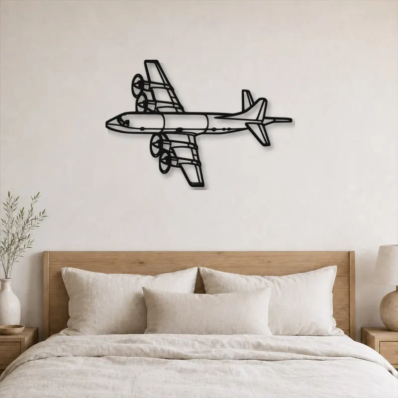 Silhouette d'avion en métal P-3C Orion Angle, décoration murale aéronautique