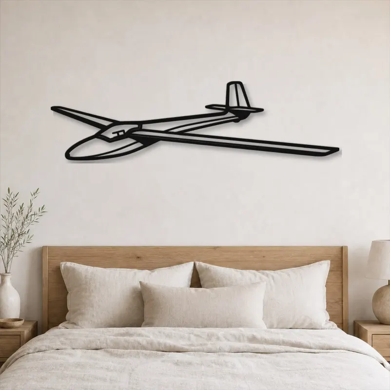 Silhouette d'avion en métal 201 Standard Libelle, Décoration murale en métal, Décor aéronautique, Décorateur aviateur