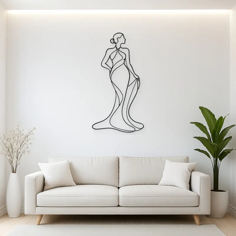 Artistic Torso Flow Metal Wall Art | Feminine Figure Wall Decor