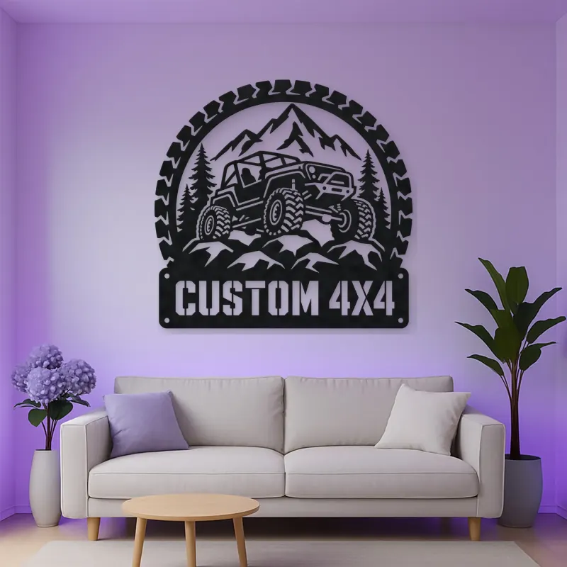 Personalized 4x4 Rock Crawler Metal Wall Art