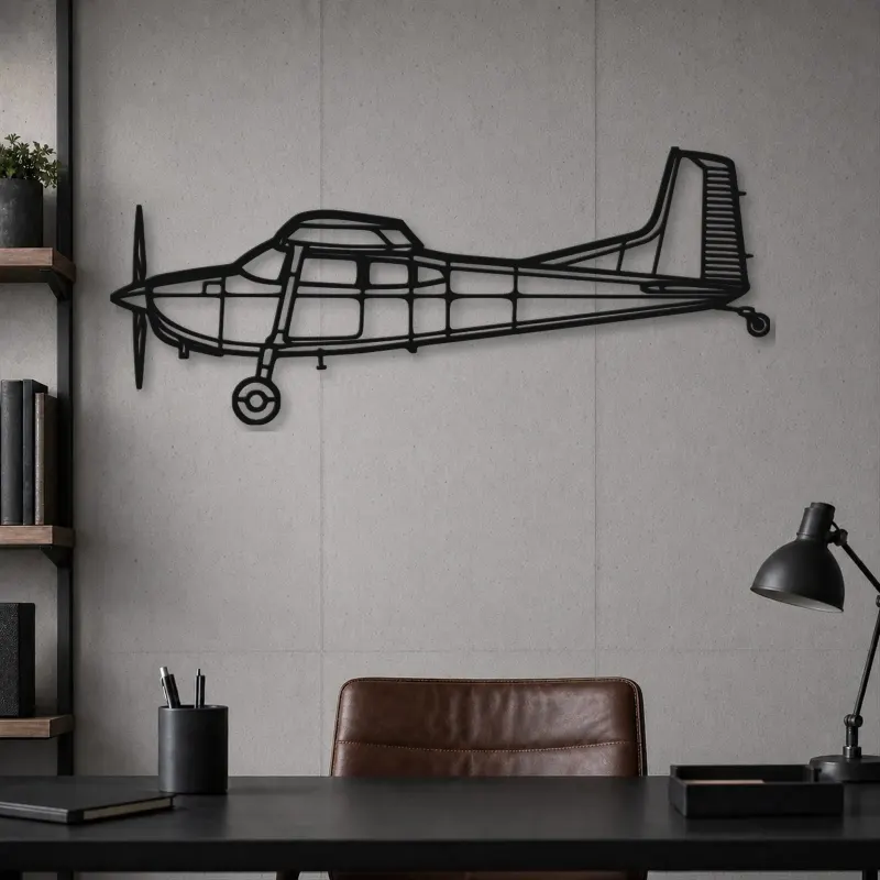 Silhouette d'avion en métal 180K, Décoration murale en métal, Décor aéronautique, Décorateur aviateur