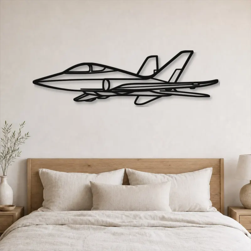 Insegna in metallo silhouette aereo Super Scorpion, Silhouette aereo in metallo, Decorazione parete aviazione, Decorazione per aviatori