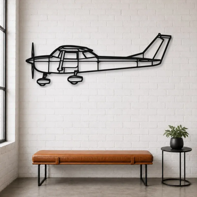 Silhouette d'avion en métal 150, Décoration murale en métal, Décor aéronautique, Décorateur aviateur