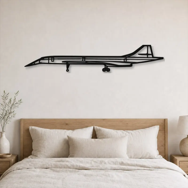 Silhouette d'avion BAC Concorde en métal, Décoration murale en métal, Décor aéronautique, Cadeau pour aviateur