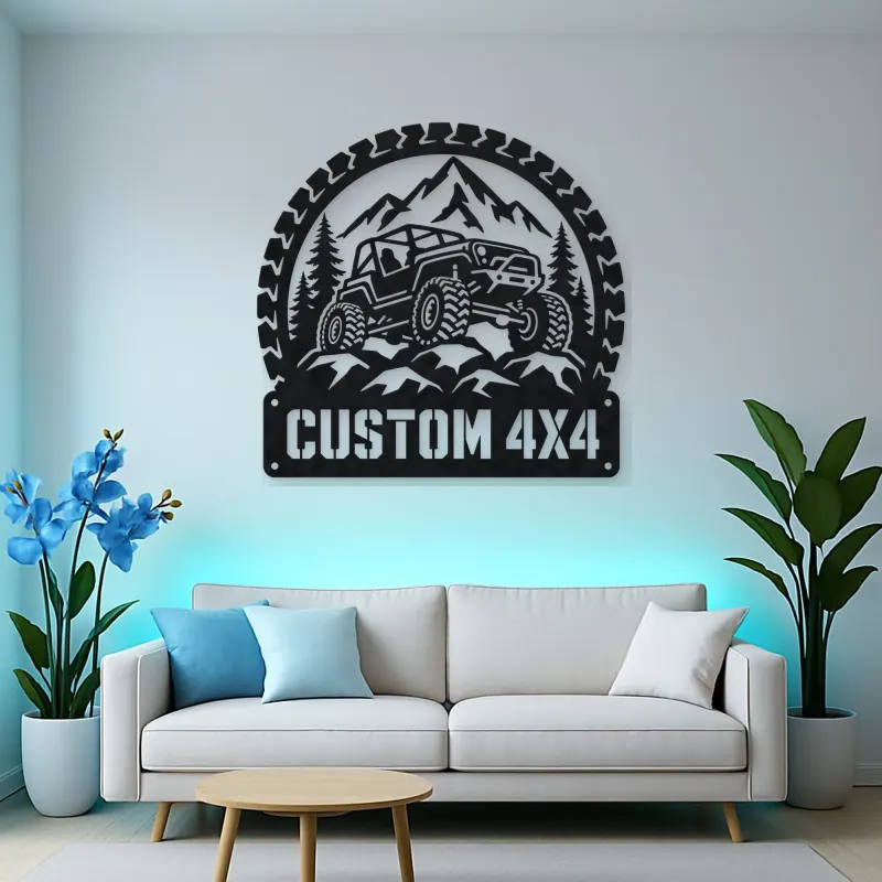 Personalized 4x4 Rock Crawler Metal Wall Art