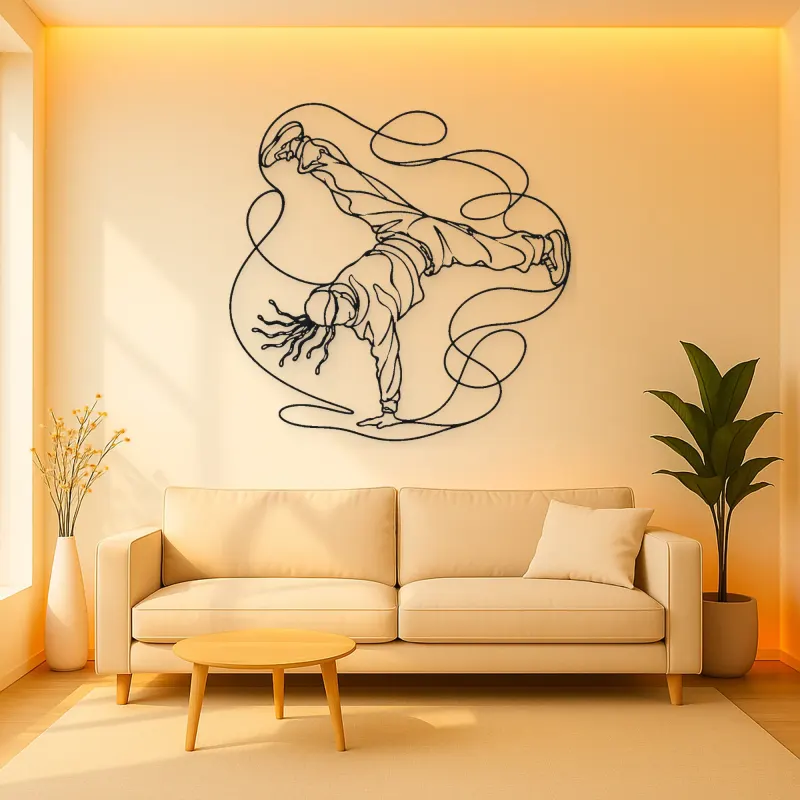 Breakdance Windmill Metal Wall Art | Dance Silhouette Wall Decor