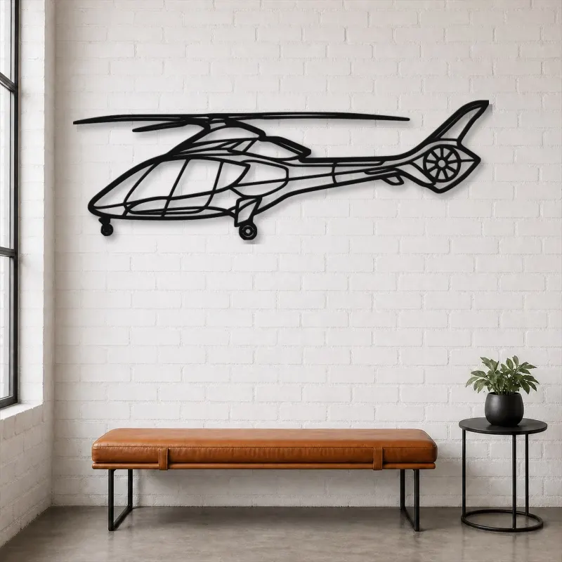 Silhouette d'avion HX50 en métal, Décoration murale aéronautique