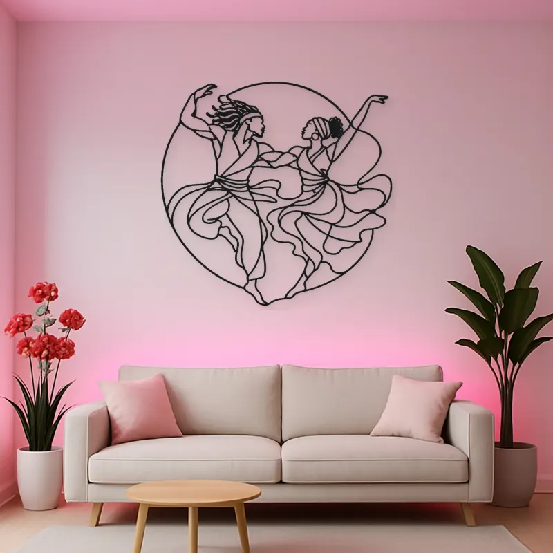 African Dance Rhythm Metal Wall Art | Dance Silhouette Wall Decor