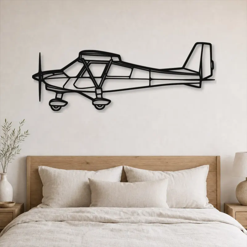 Silhouette en métal d'avion C42B, Décoration murale en métal, Décor aéronautique, Cadeau pour aviateur