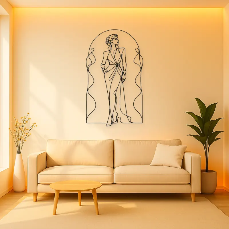 Couture Arch Model Metal Wall Art | Fashion Figure Wall Decor