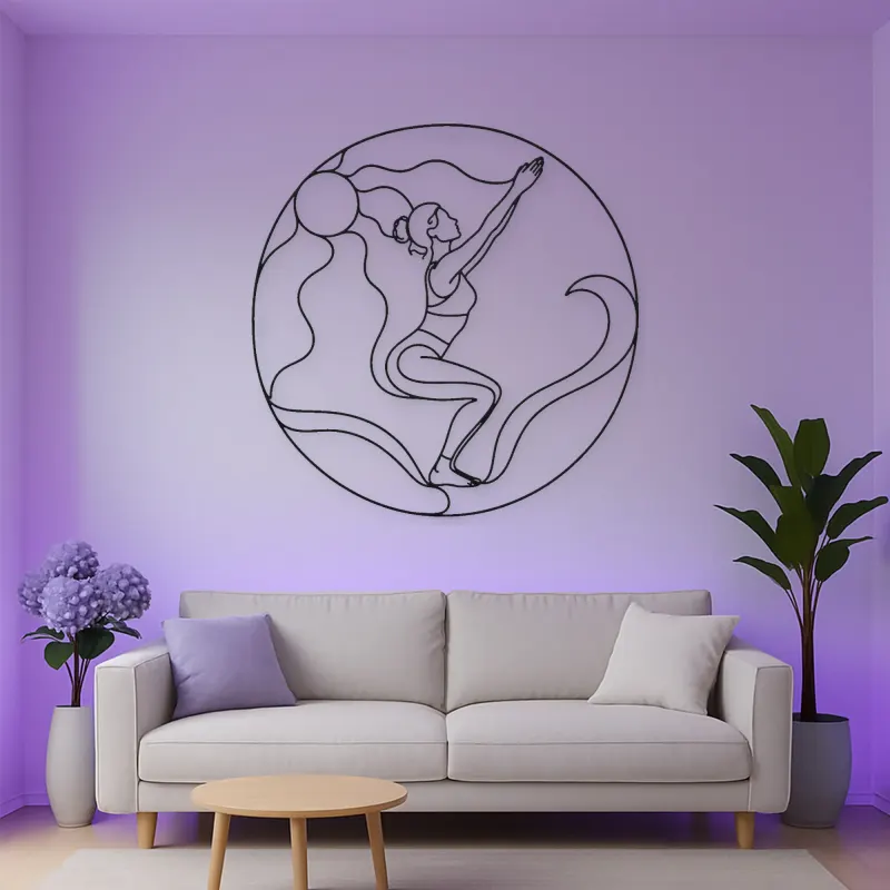 Chair Pose Power Metal Wall Art | Yoga and Meditation Wall Decor