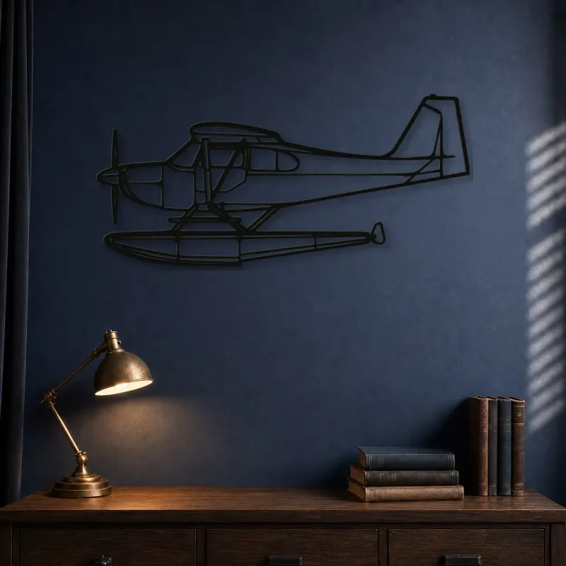 Silhouette de l'avion Citabria en métal, Silhouette d'avion en métal, Décoration murale aviation, Décoration aviateur