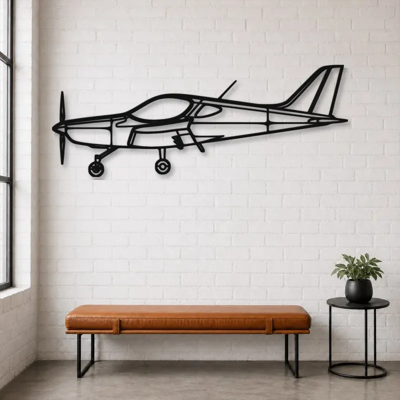 Silhouette d'avion Bristell en métal, Décoration murale en métal, Décor aéronautique, Décor d'aviation