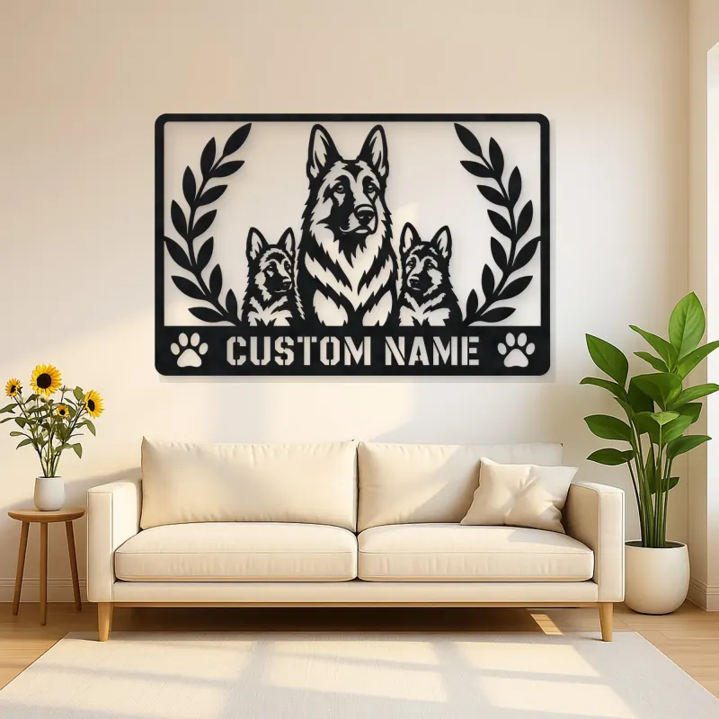 Personalized German Shepherd Family Metal Wall Art