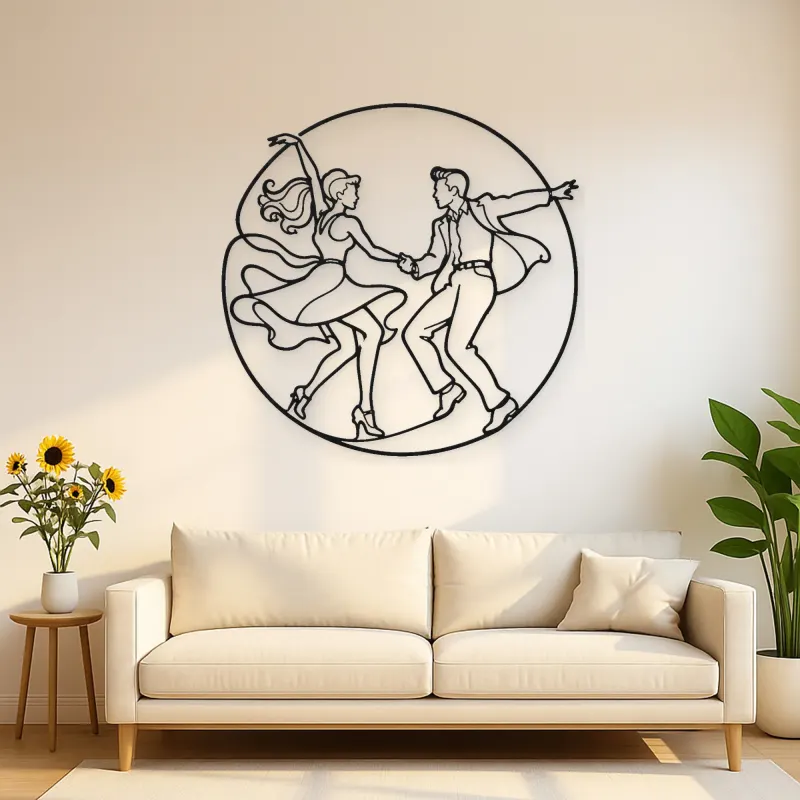 Rock and Roll Dance Metal Wall Art | Couple Dance Wall Decor