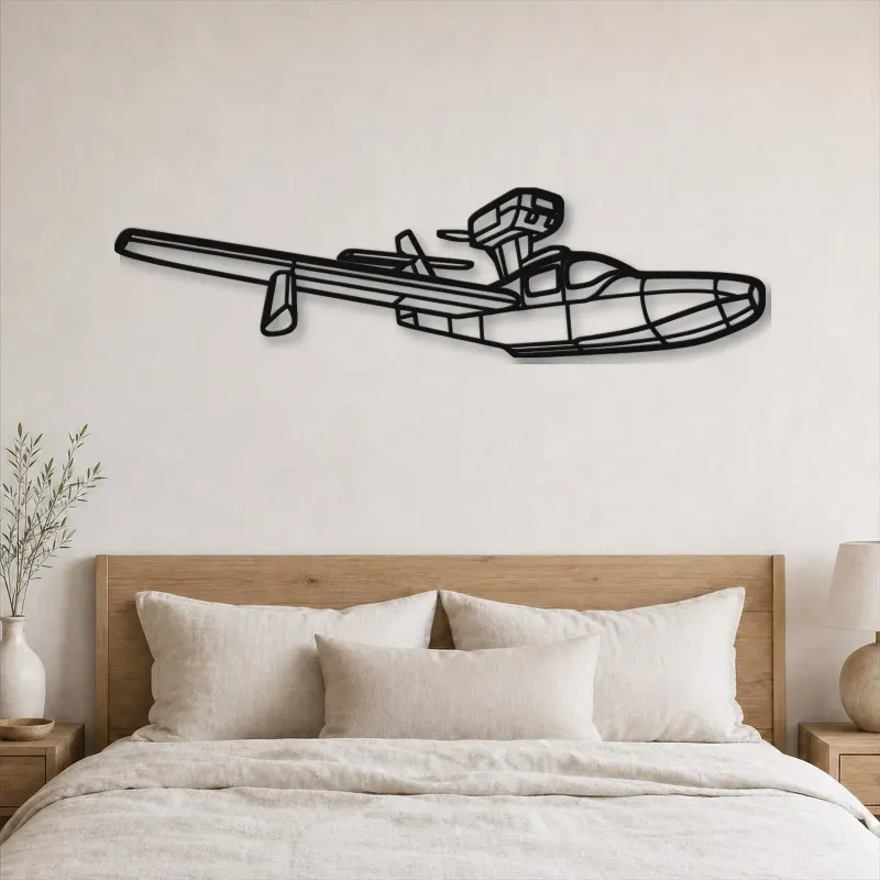 Silhouette en métal d'avion 270 Turbo Renegade, décoration murale en métal, décoration aéronautique, cadeau pour pilote