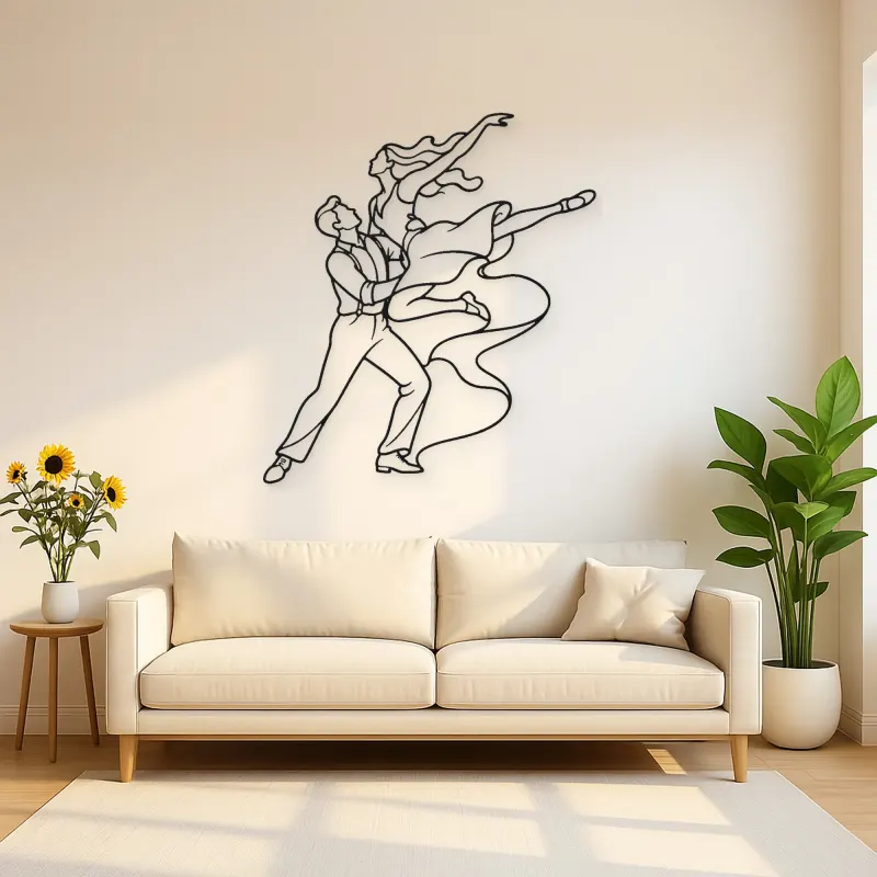 Swing Dance Lift Metal Wall Art | Couple Dance Wall Decor