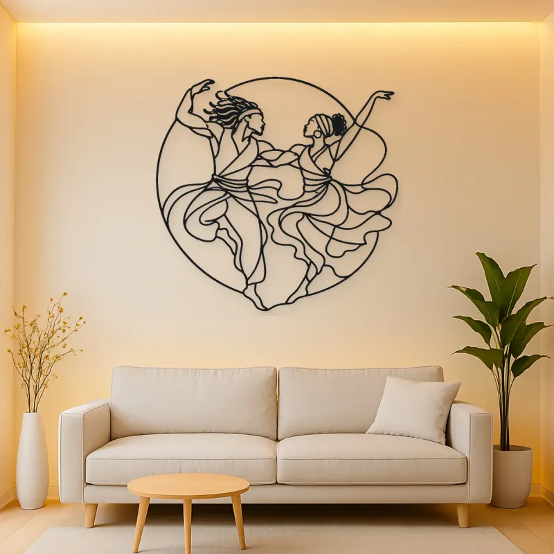 African Dance Rhythm Metal Wall Art | Dance Silhouette Wall Decor