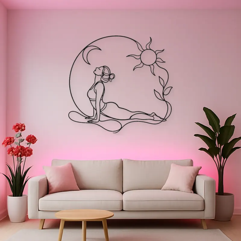 Cobra Pose Rise Metal Wall Art | Yoga and Meditation Wall Decor
