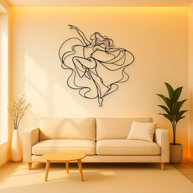 Jazz Dance Pose Metal Wall Art | Dance Silhouette Wall Decor