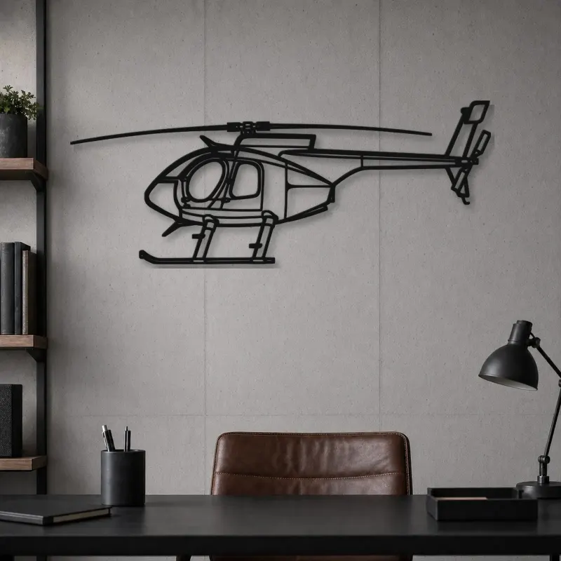 Silhouette d'avion en métal 530F, décoration murale en métal, décoration aéronautique, cadeau pour pilote