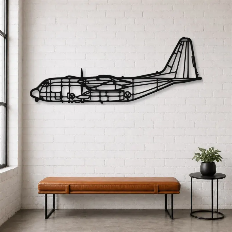 Insegna in metallo silhouette AC-130J Ghostrider