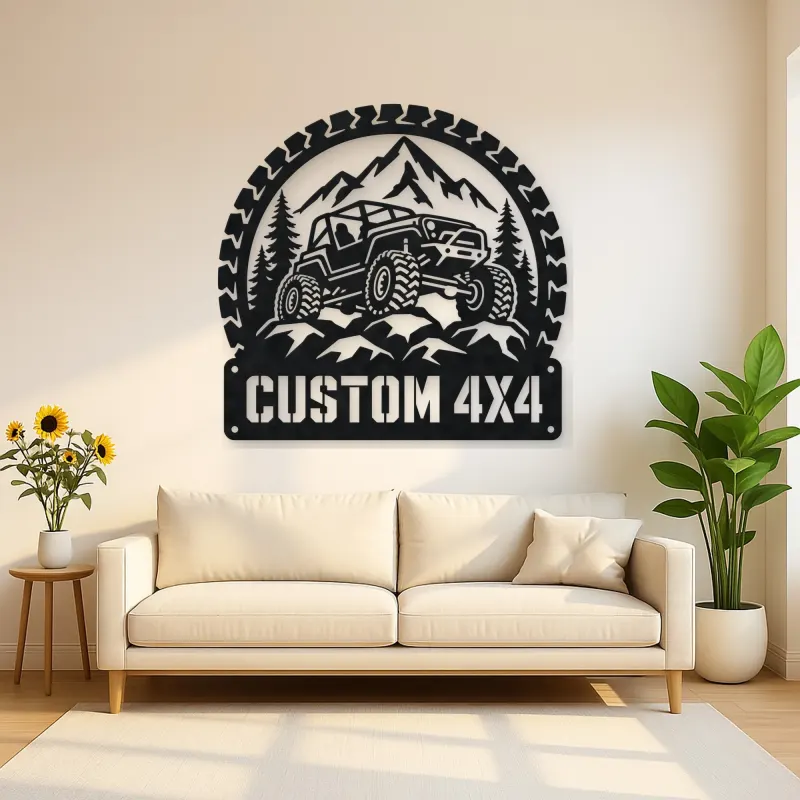 Personalized 4x4 Rock Crawler Metal Wall Art