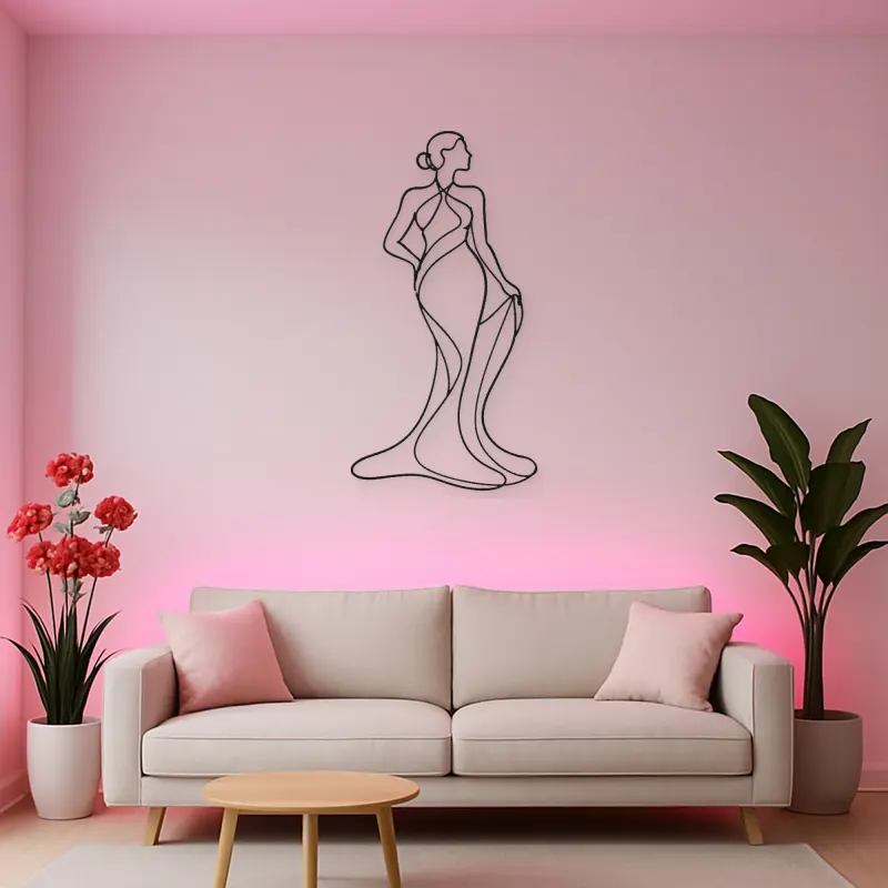 Artistic Torso Flow Metal Wall Art | Feminine Figure Wall Decor