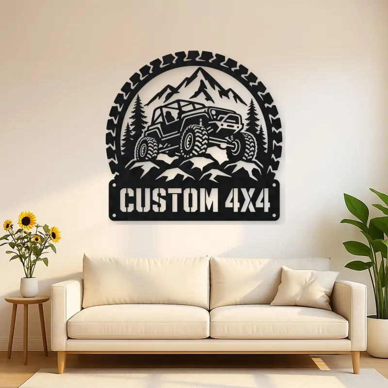 Personalized 4x4 Rock Crawler Metal Wall Art