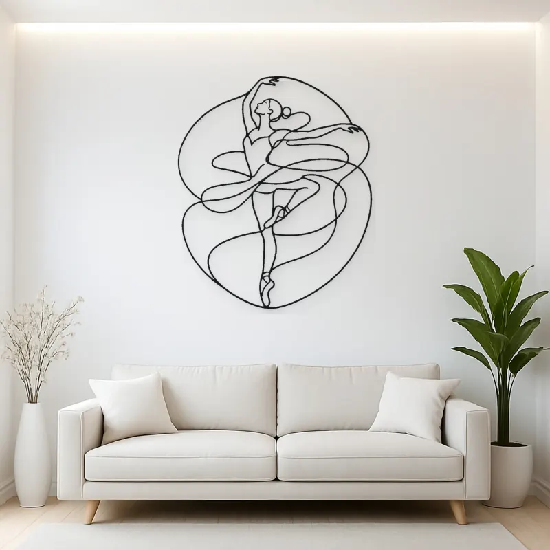 Ballet Pirouette Metal Wall Art | Dance Silhouette Wall Decor