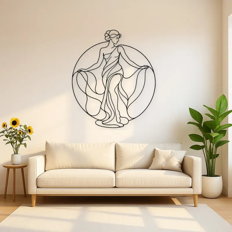 Classical Statue Muse Metal Wall Art | Classical Figure Wall Decor