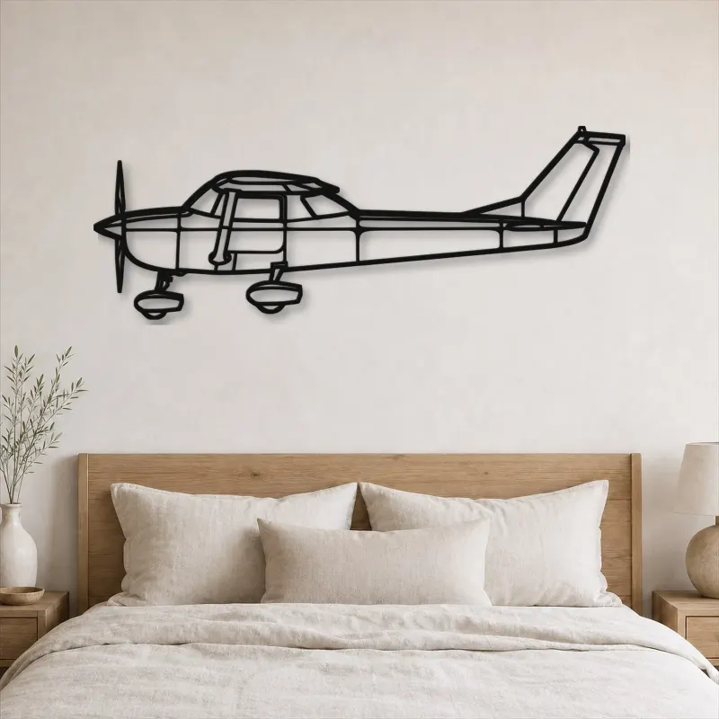 Silhouette d'avion en métal 150, Décoration murale en métal, Décor aéronautique, Décorateur aviateur