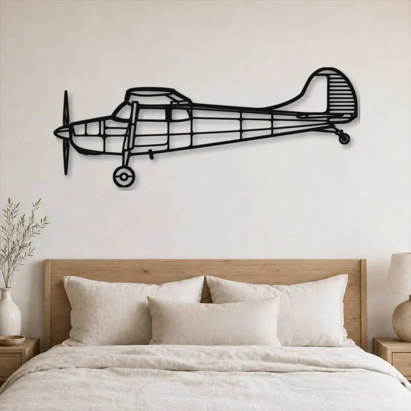 Silhouette d'avion en métal 170B, Décoration murale en métal, Décor aéronautique, Décorateur aviateur