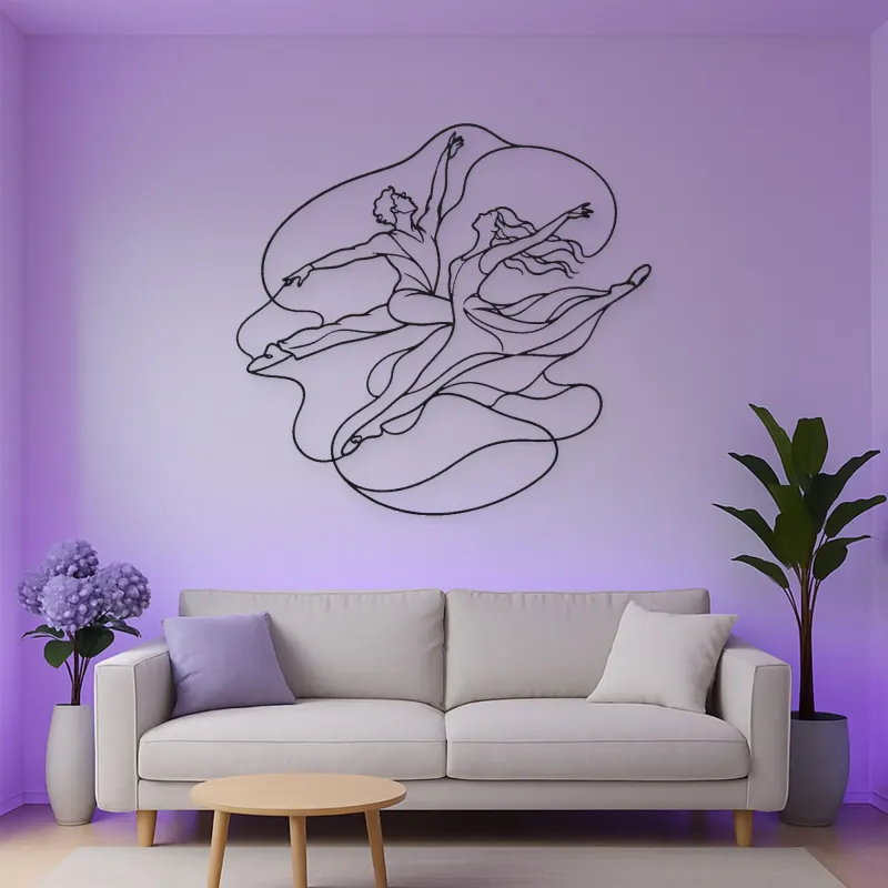 Contemporary Leap Metal Wall Art | Dance Silhouette Wall Decor