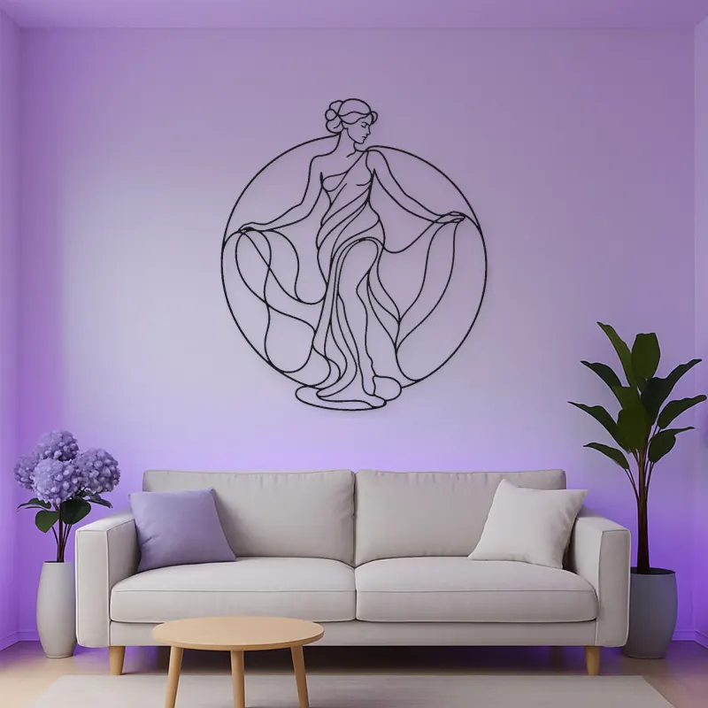 Classical Statue Muse Metal Wall Art | Classical Figure Wall Decor
