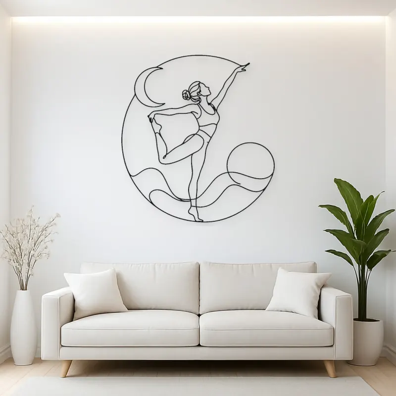 Dancer Pose Grace Metal Wall Art | Yoga and Meditation Wall Decor