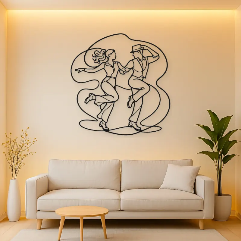 Tap Dance Rhythm Metal Wall Art | Couple Dance Wall Decor