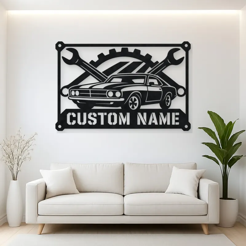 Personalized Classic Muscle Car Metal Wall Art