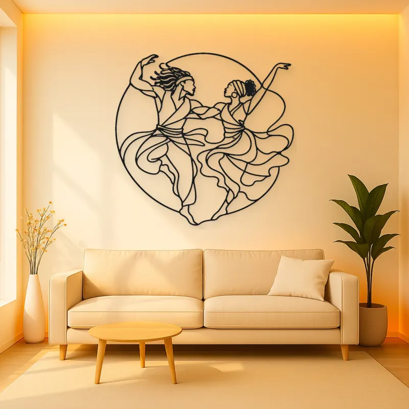 African Dance Rhythm Metal Wall Art | Dance Silhouette Wall Decor