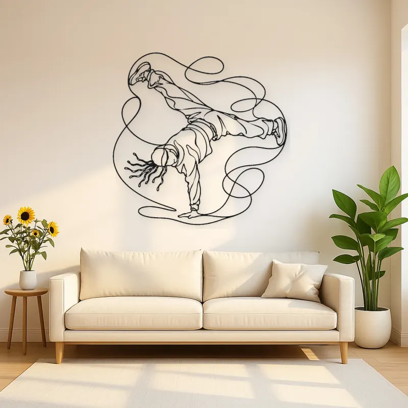 Breakdance Windmill Metal Wall Art | Dance Silhouette Wall Decor