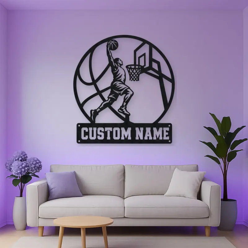 Personalized Slam Dunk Basketball Metal Wall Art