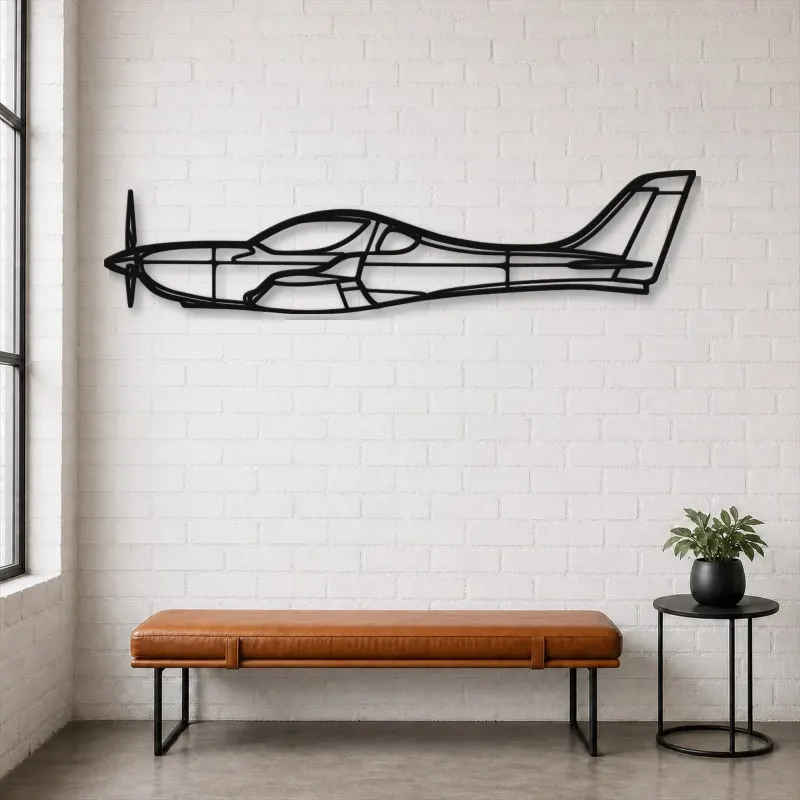 Silhouette en métal du WT9 Dynamic, Décoration murale en métal, Décor aéronautique, Décorateur aviateur