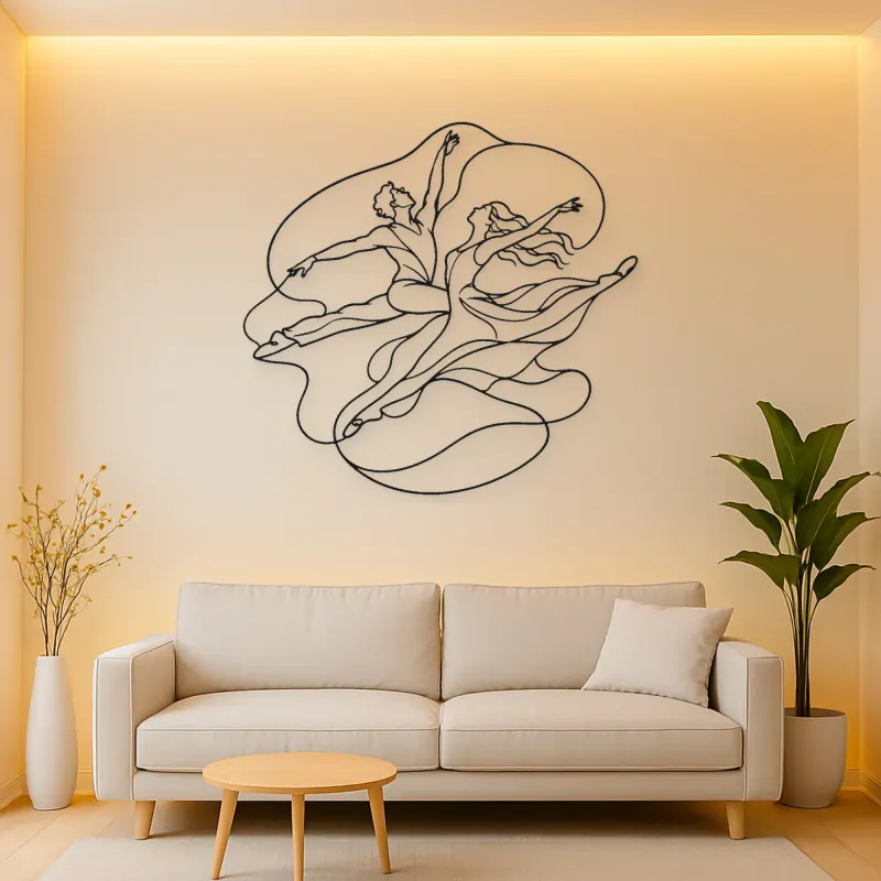 Contemporary Leap Metal Wall Art | Dance Silhouette Wall Decor